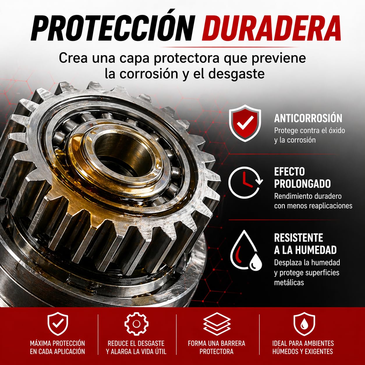 Datacol lubricante spray multiuso 5 en 1, aflojatodo de alto rendimiento y larga duración, elimina óxido y protege contra corrosión, 400 ml (4)