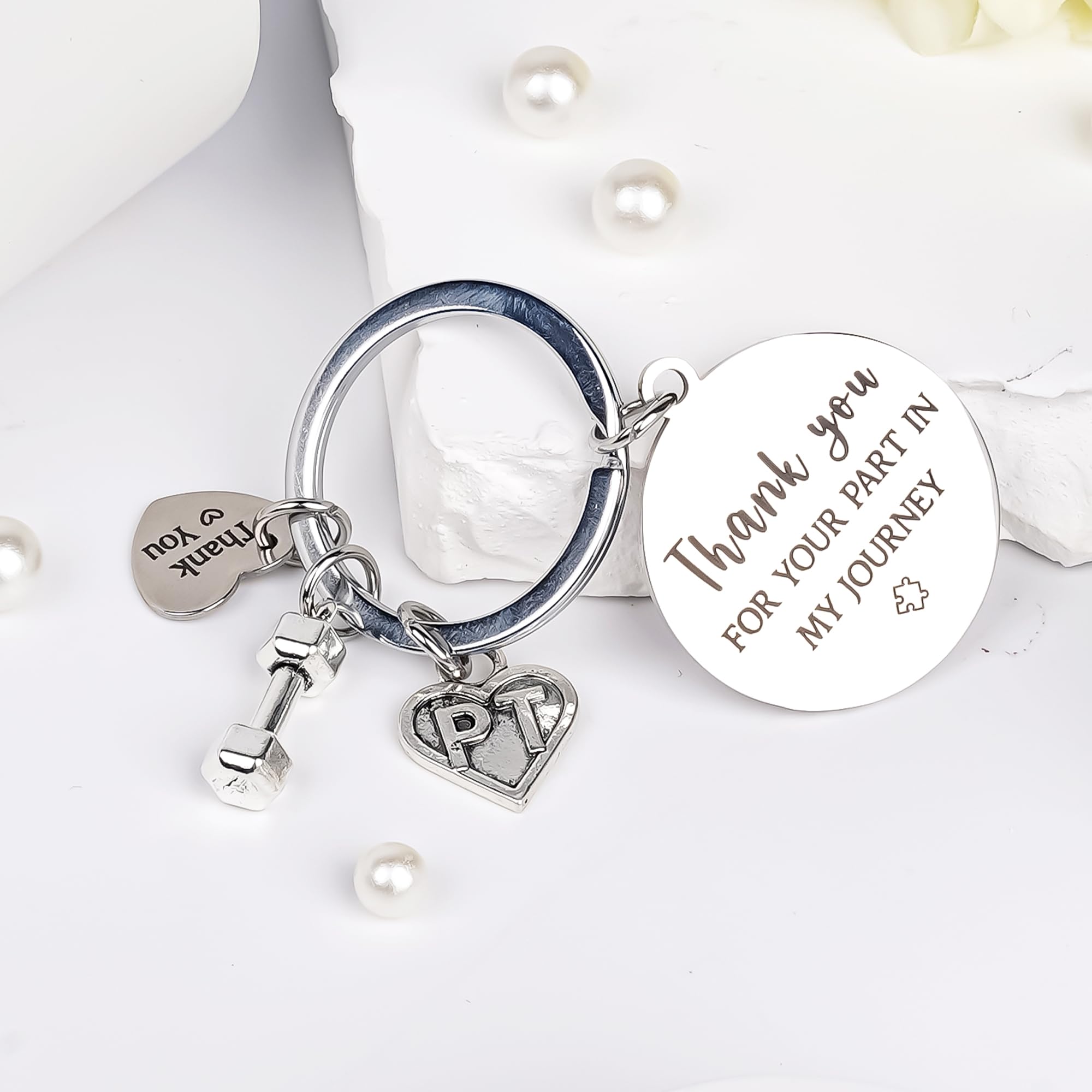 Therapist Gifts Keychain for Women Men - Thank You Gift Mental Health OT PT Respiratory Therapists for Mentor Christmas