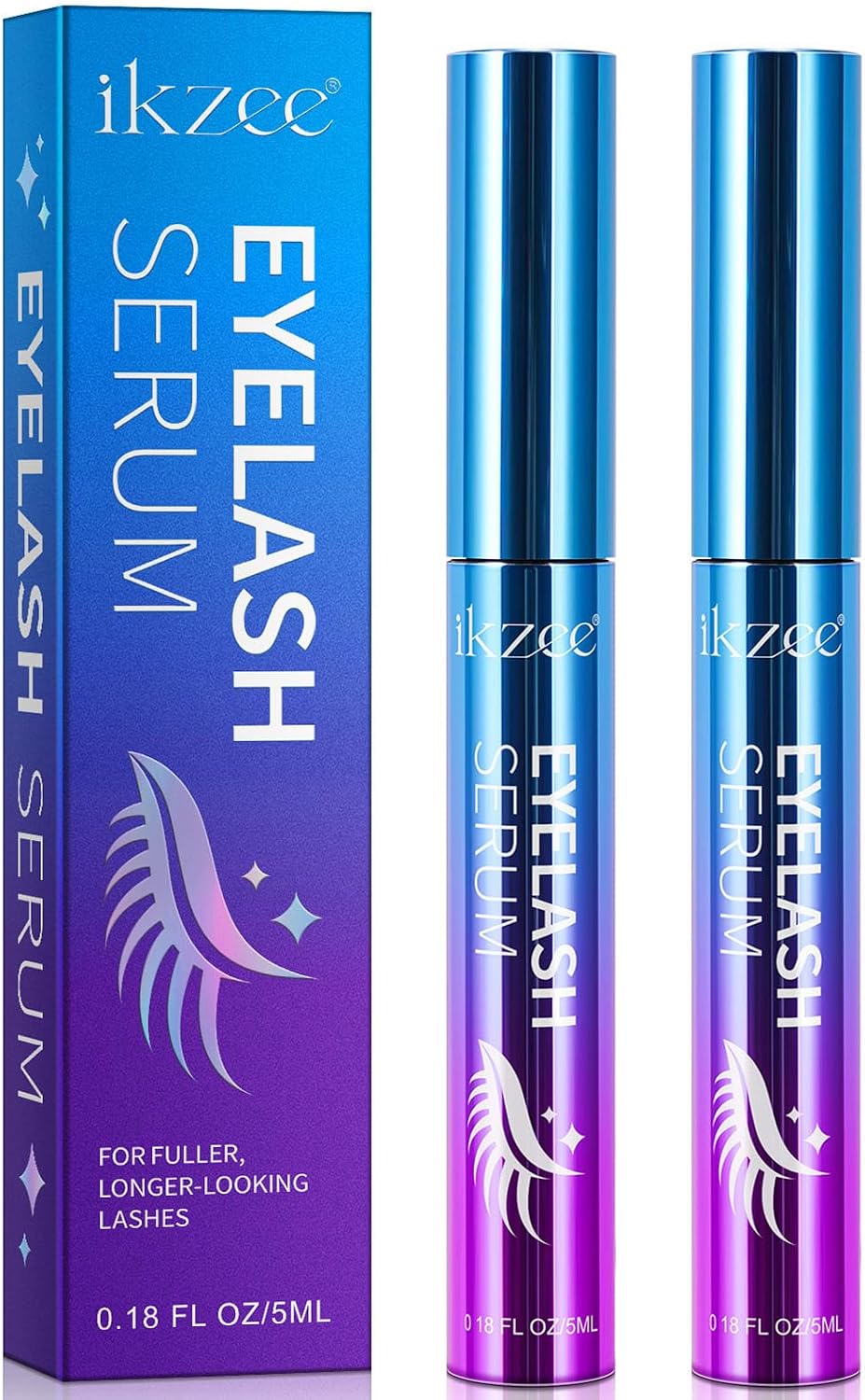 2 Pack Eyelash Growth Serum, Eyelash Serum for Women, Eye Lash Growth to Boost Thicker, Fuller, and Longer Lashes