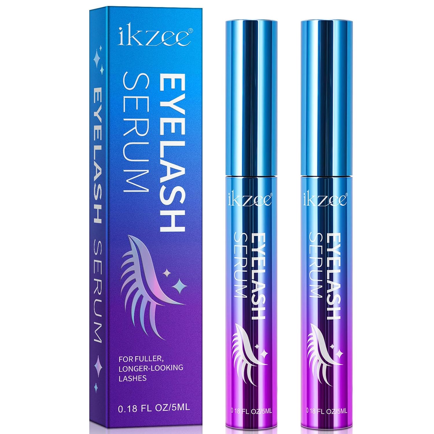 Pack of 2 Eyelash Growth Serum - Eyelash Serum for Eyelash Growth Eyelash Serum for Eyelash Growth for Women Eyelash Serum for Thicker Fuller and Longer Eyelashes Eyelash Care Serum