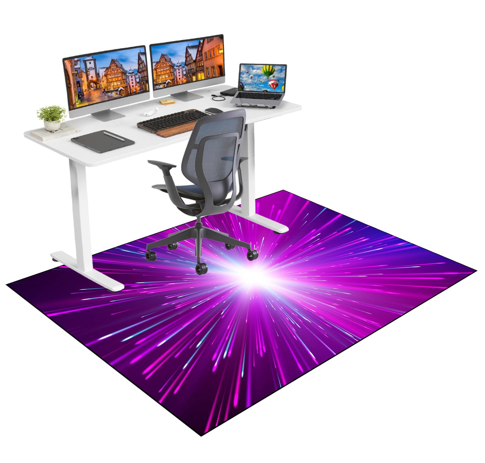 Office Chair Mats for Carpet Floor Gaming Desk Chair Mat for Rolling Chair Carpet Protector Chair Mat Hard Floor Protector Mat for Office Chair Large Computer Floor Mat for Gaming Chair 120 x 160 cm