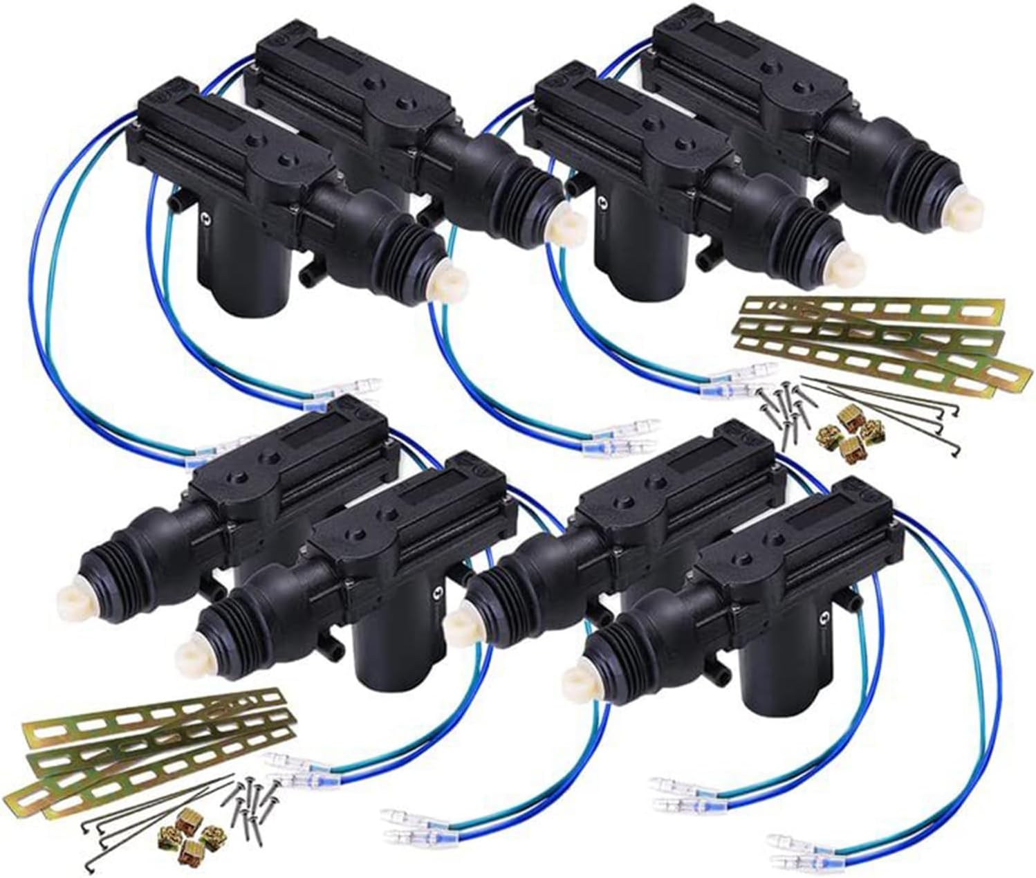 ZONETECH Car Universal High Power Door Lock Actuator - Premium Quality Heavy Duty Durable Automotive Locking Mechanism (8-Pack)