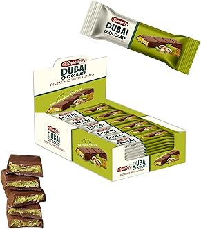 Dubai Chocolate Bar (Pack of 24) Kunafa Pistachio Bar- 27gr Total 1.43 pounds.-, Perfect for Gifting, Fresh Daily Production 24 Pieces Dubai Chocolate with Shredded Phyllo Dough