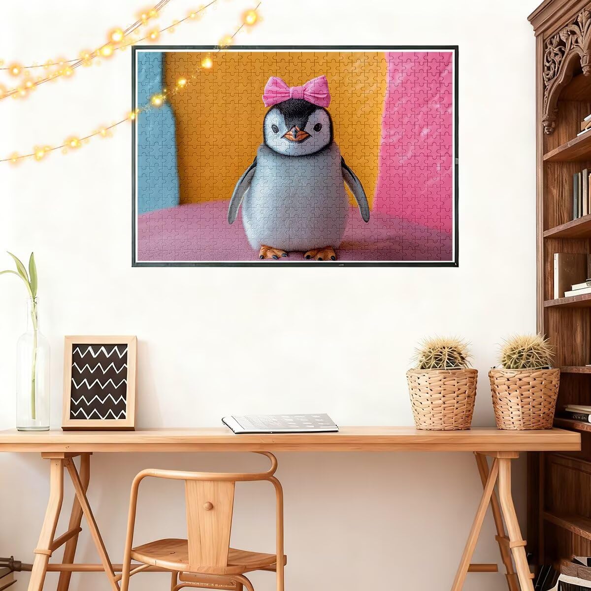 Puzzle ze zwierzętami, dla dorosłych, 1000 elementów, dla dorosłych, pingwin, 75 x 50 cm, klasyczne gry edukacyjne, dekompresja, wymagająca gra dla rodzin, piękna dekoracja domu, prezenty dla mężczyzn
