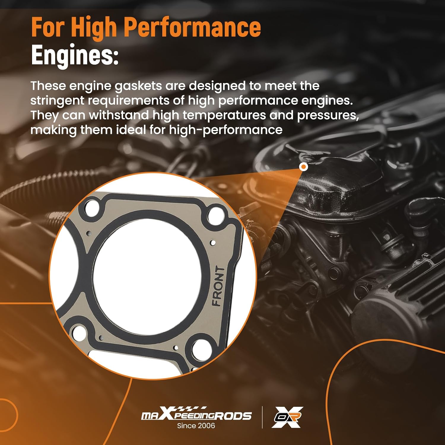 maXpeedingrods HS26744PT Cylinder Head Gasket Set Kit Bolt for Chevrolet Chevy Silverado 1500 / Suburban/Tahoe, for GMC Sierra 1500 / Yukon/Yukon XL 2015 2016 2017 2018 2019 5.3L V8#HS54996