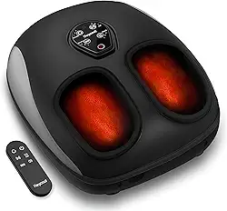 Massageador de pés Shiatsu com calor, máquina massageadora de pés