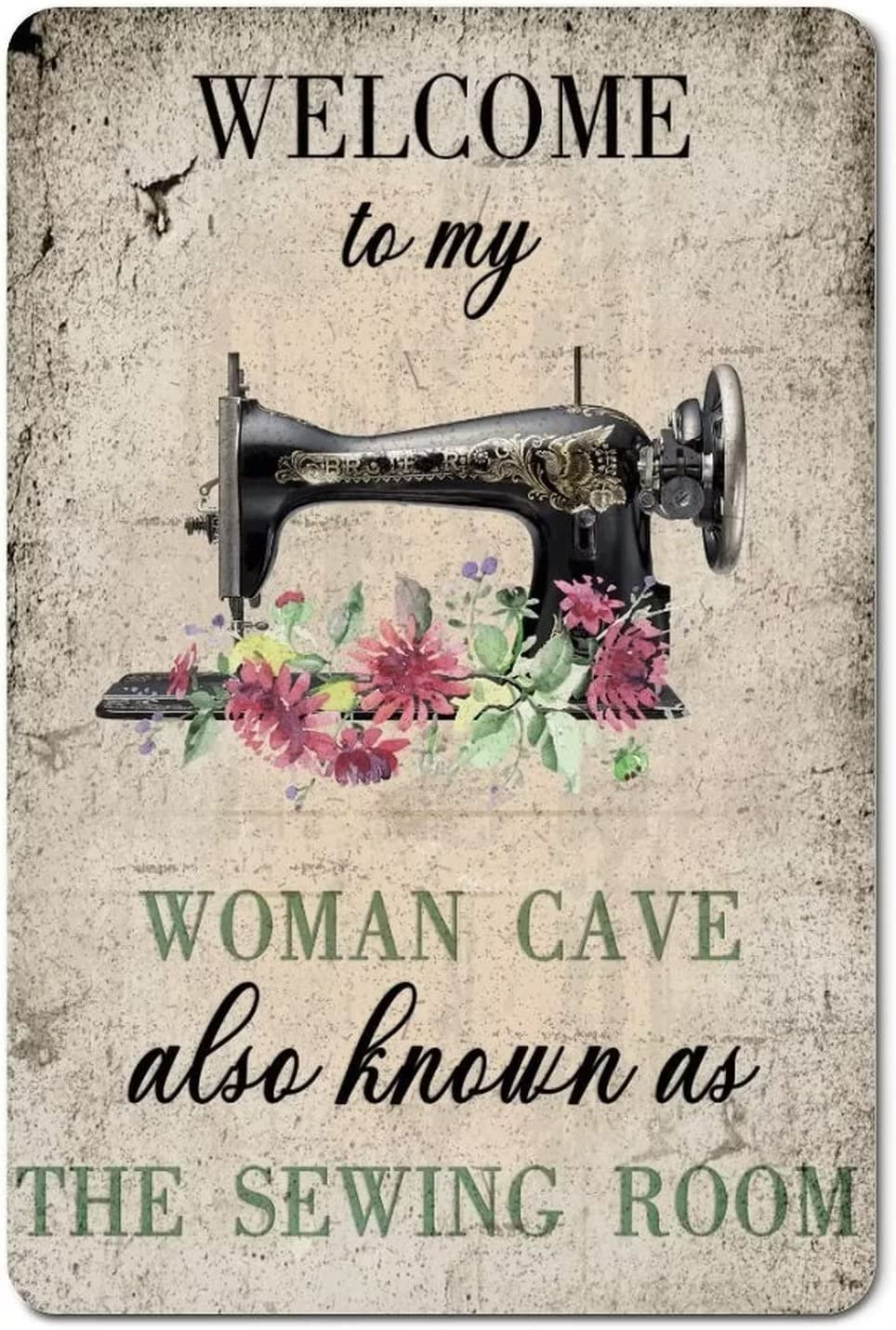 Metallschild Nähmaschine 30x45cm - Aluminium Wanddekoration Für Nähzimmer, USA Made