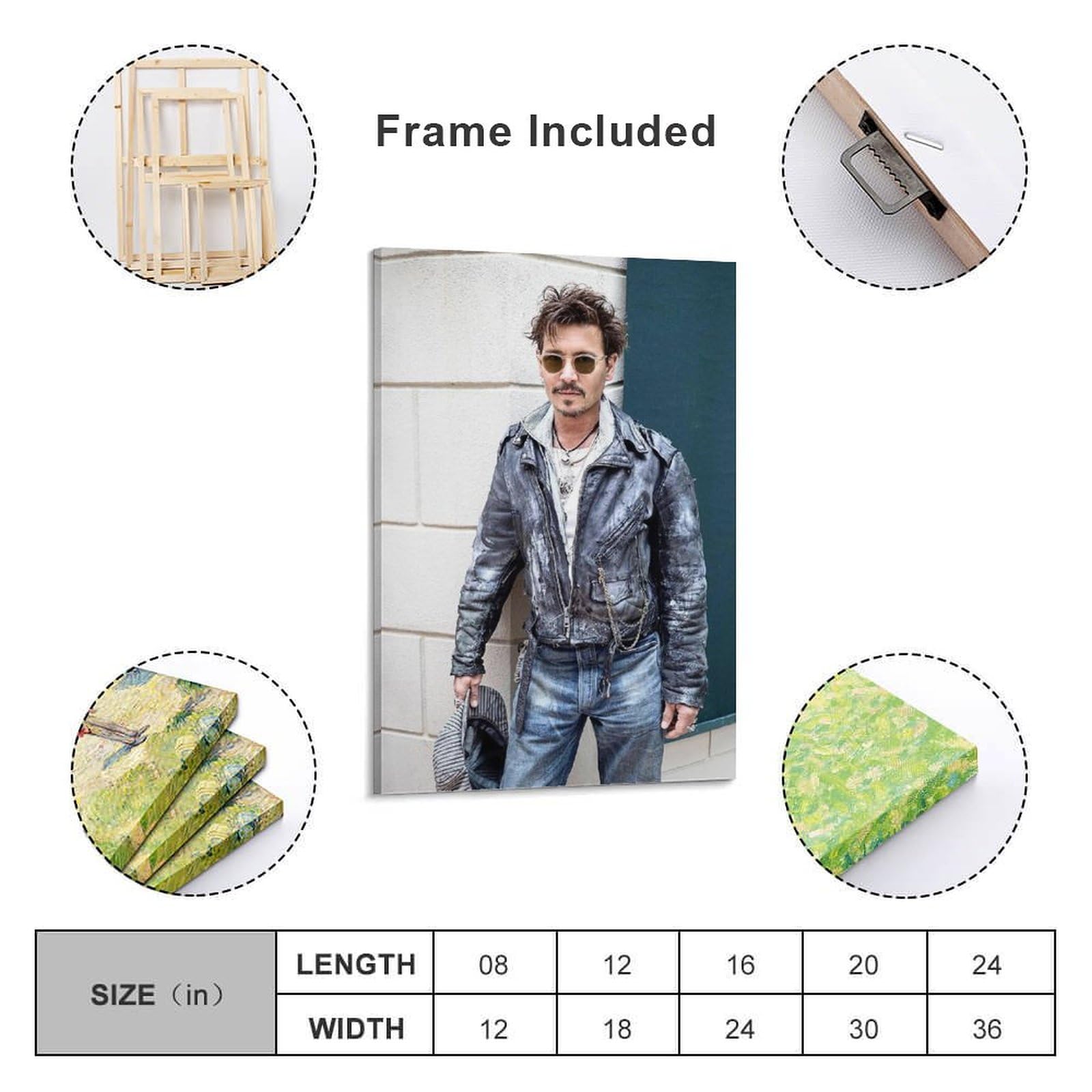 Amazon.co.jp: ジョニー・デップ ポスター 装飾画 キャンバス 壁アート