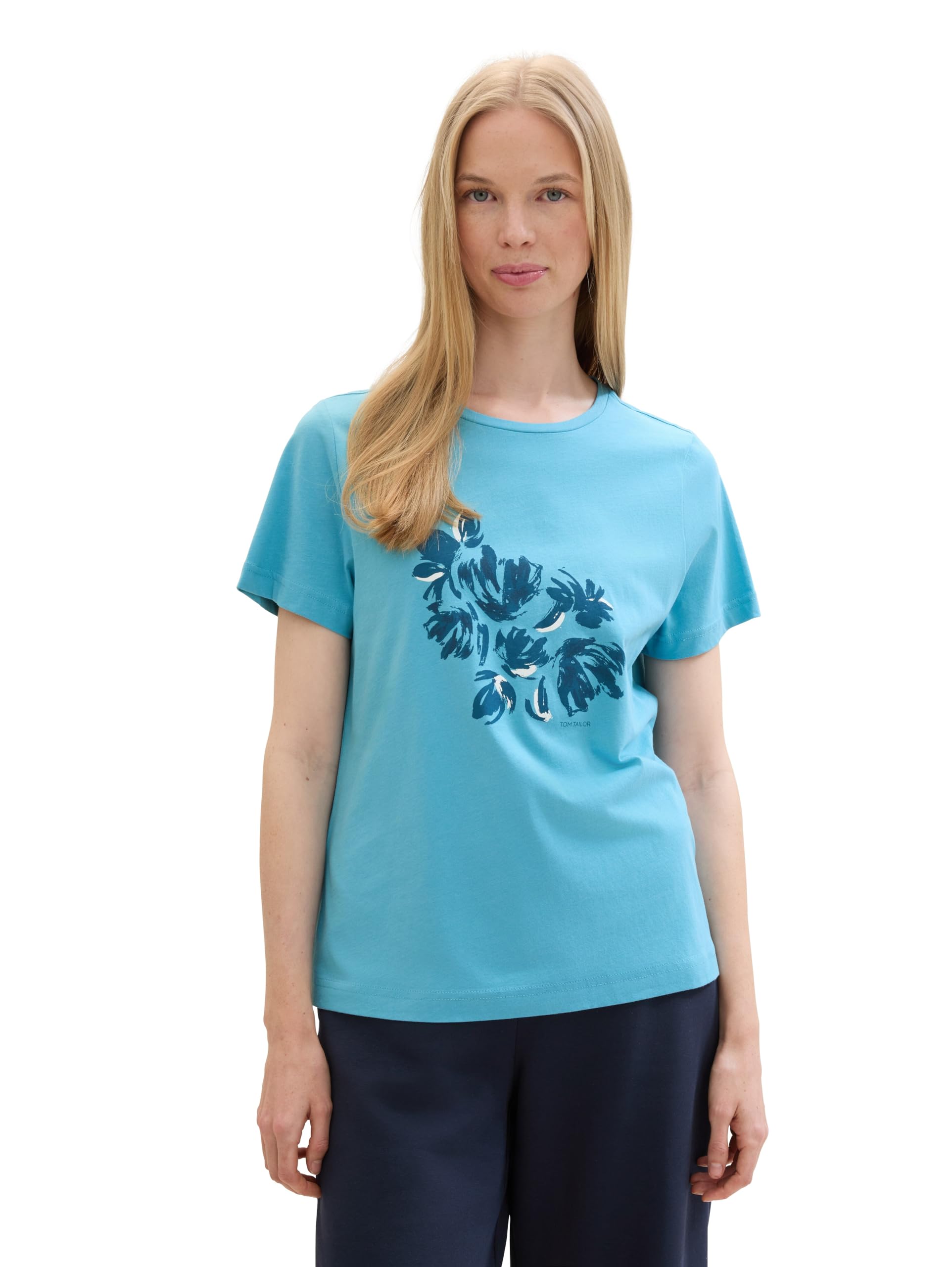 TOM TAILOR Damen Basic T-Shirt mit Print