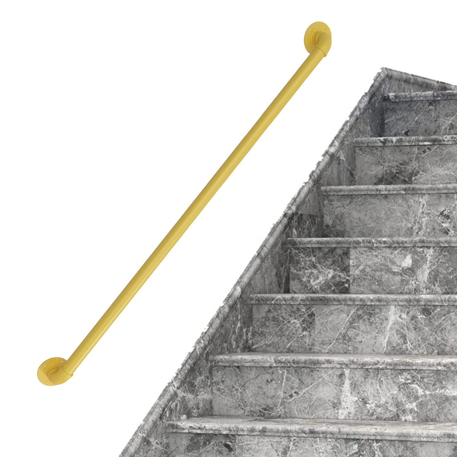 Main courante escalier extérieur intérieur rampe tube acier galvanisé 4m