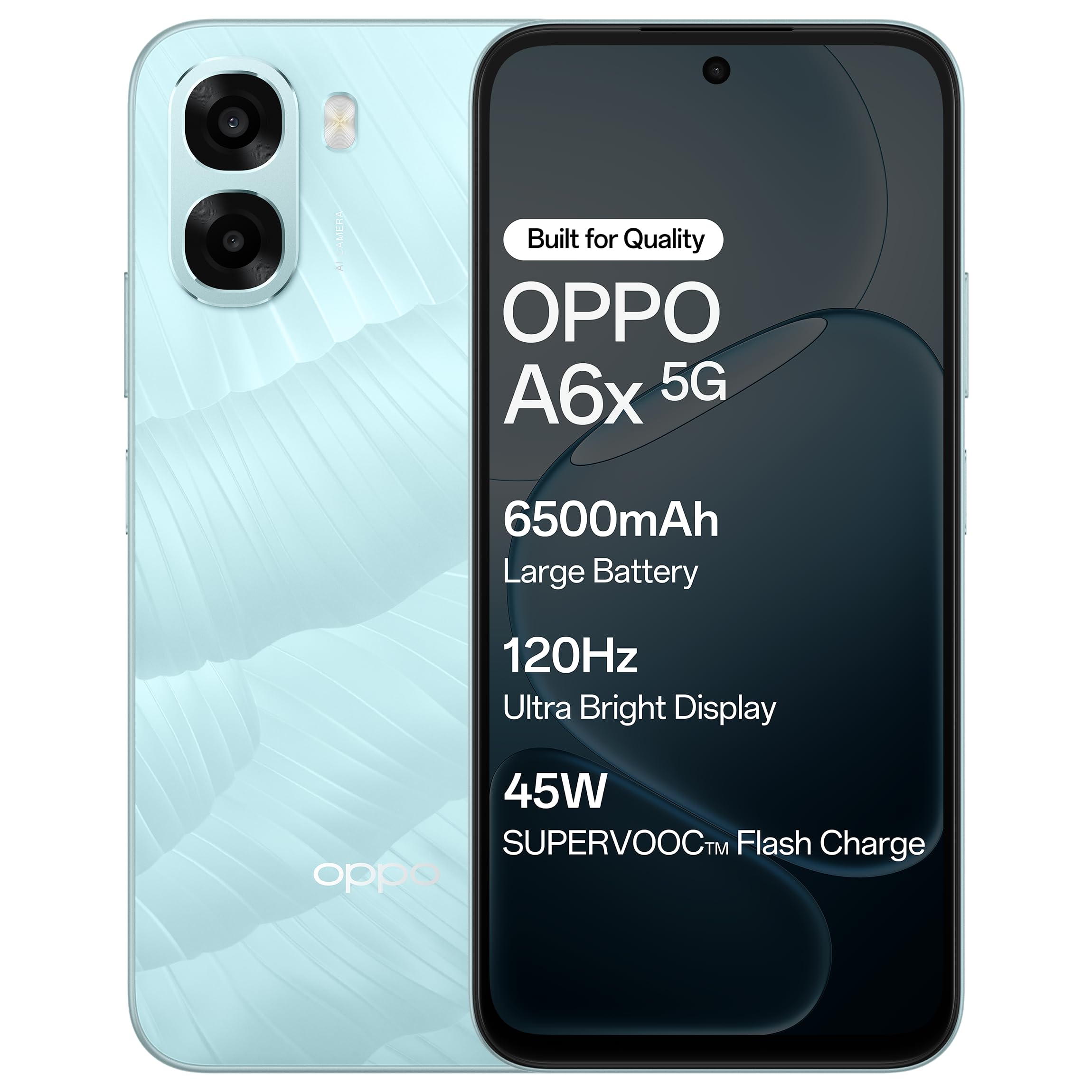 Oppo A6X 5G (Ice Blue, 4GB RAM, 64GB Storage) with No Cost EMI/Additional Exchange Offers
