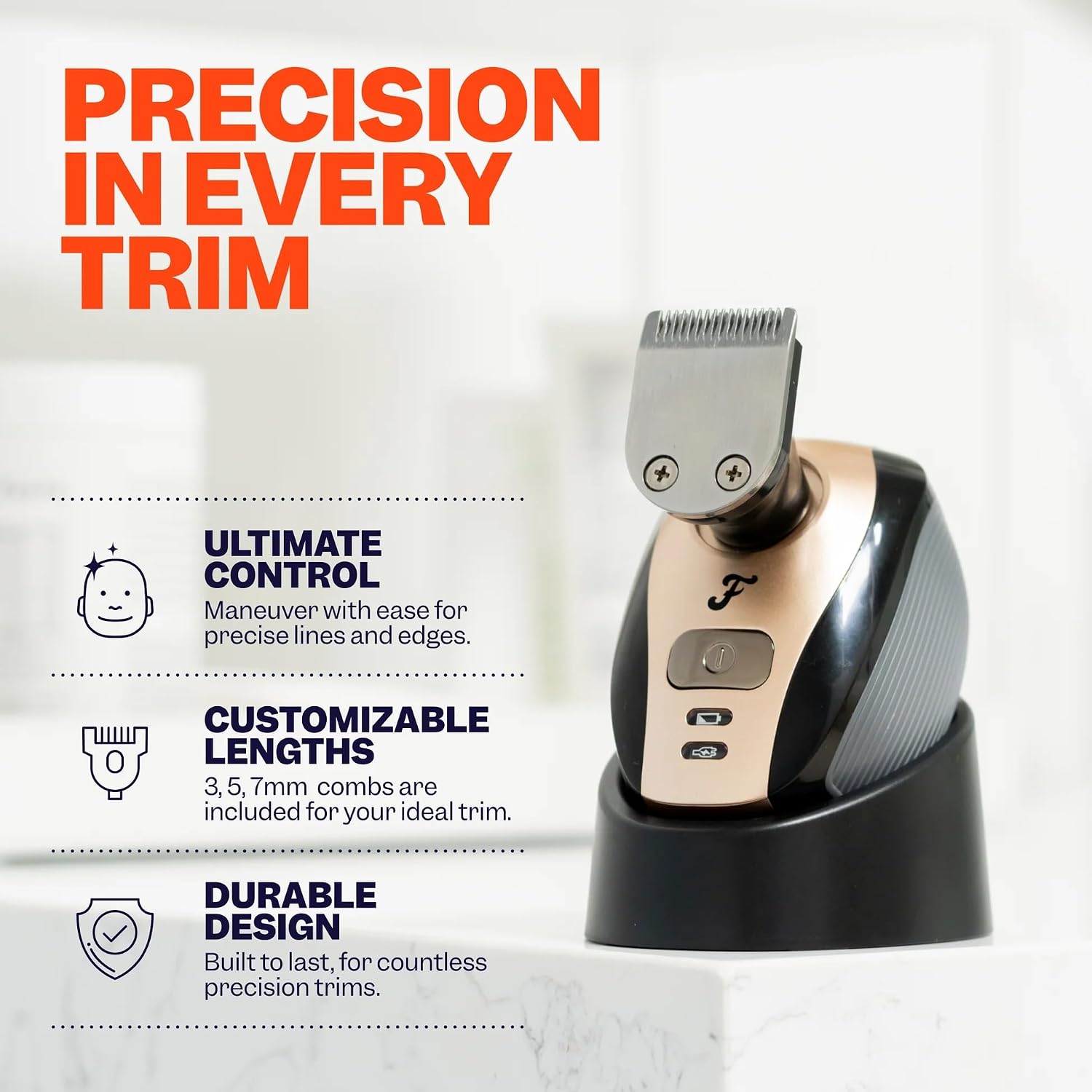 Freebird FlexSeries Precision Clipper & Guards for Detailing, Fading & Trimming – Professional Home Grooming Kit with 3 Safety Guards