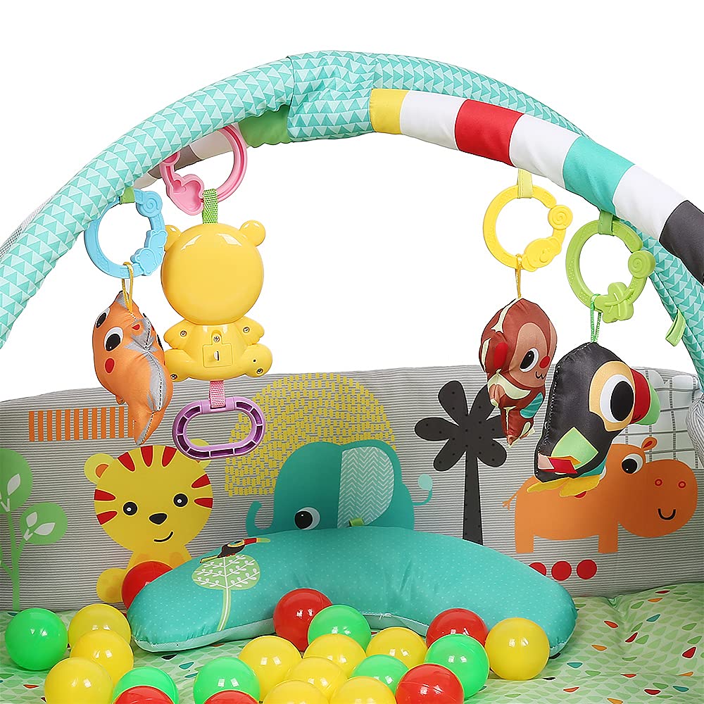 Baby-Spielmatte mit Musik, Kick-and-Play-Klavier, Fitnessmatte mit abnehmbarem Klavierspielzeug,Babyausstattung für Neugeborene, Babyspielzeug ab der Geburt,Grün (Typ B)