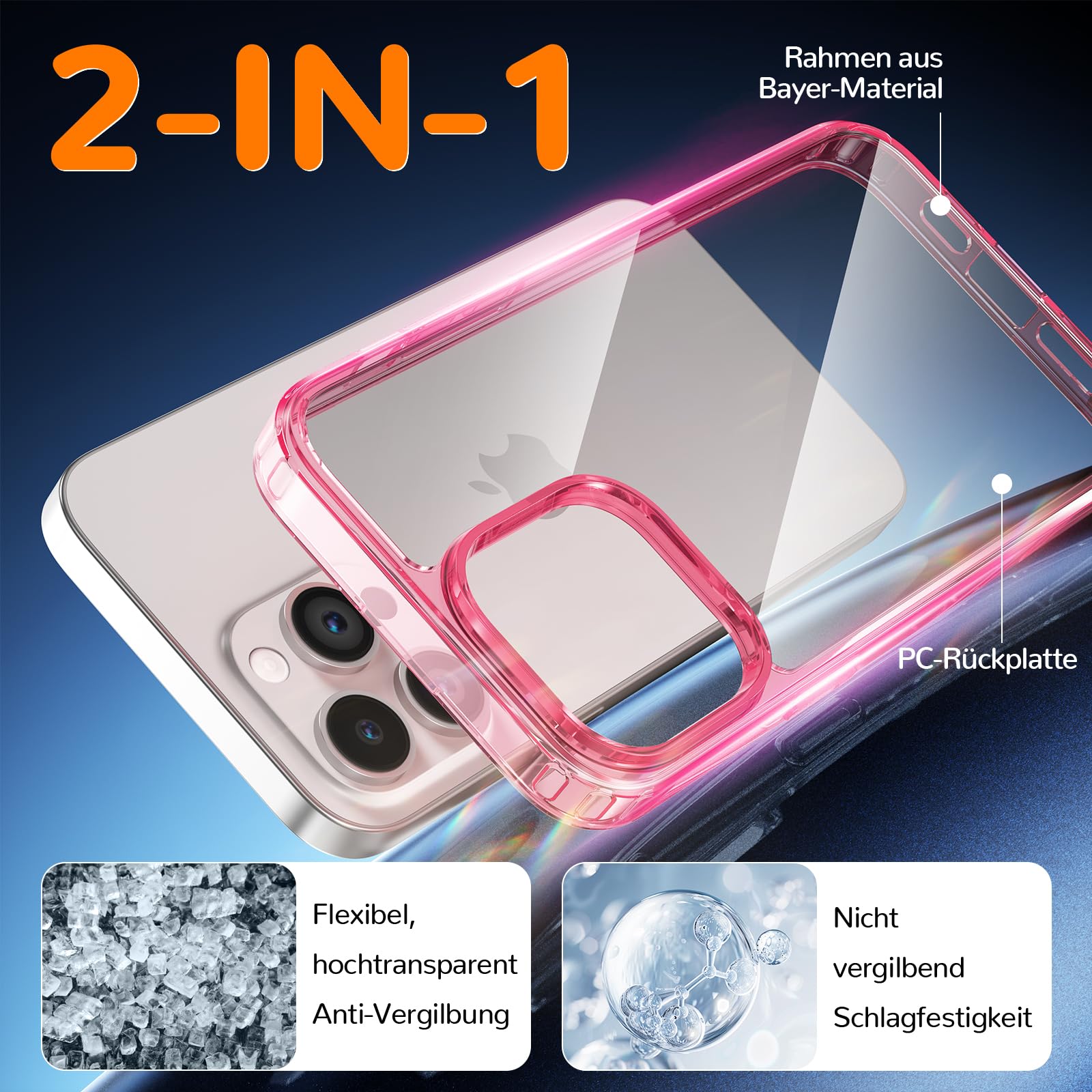 Clear Case for iPhone 15, Ultra Thin, Shockproof TPU Cover, Anti-Yellowing, Crystal Clear, Phone Case for Apple iPhone 15 - Clear — view 304