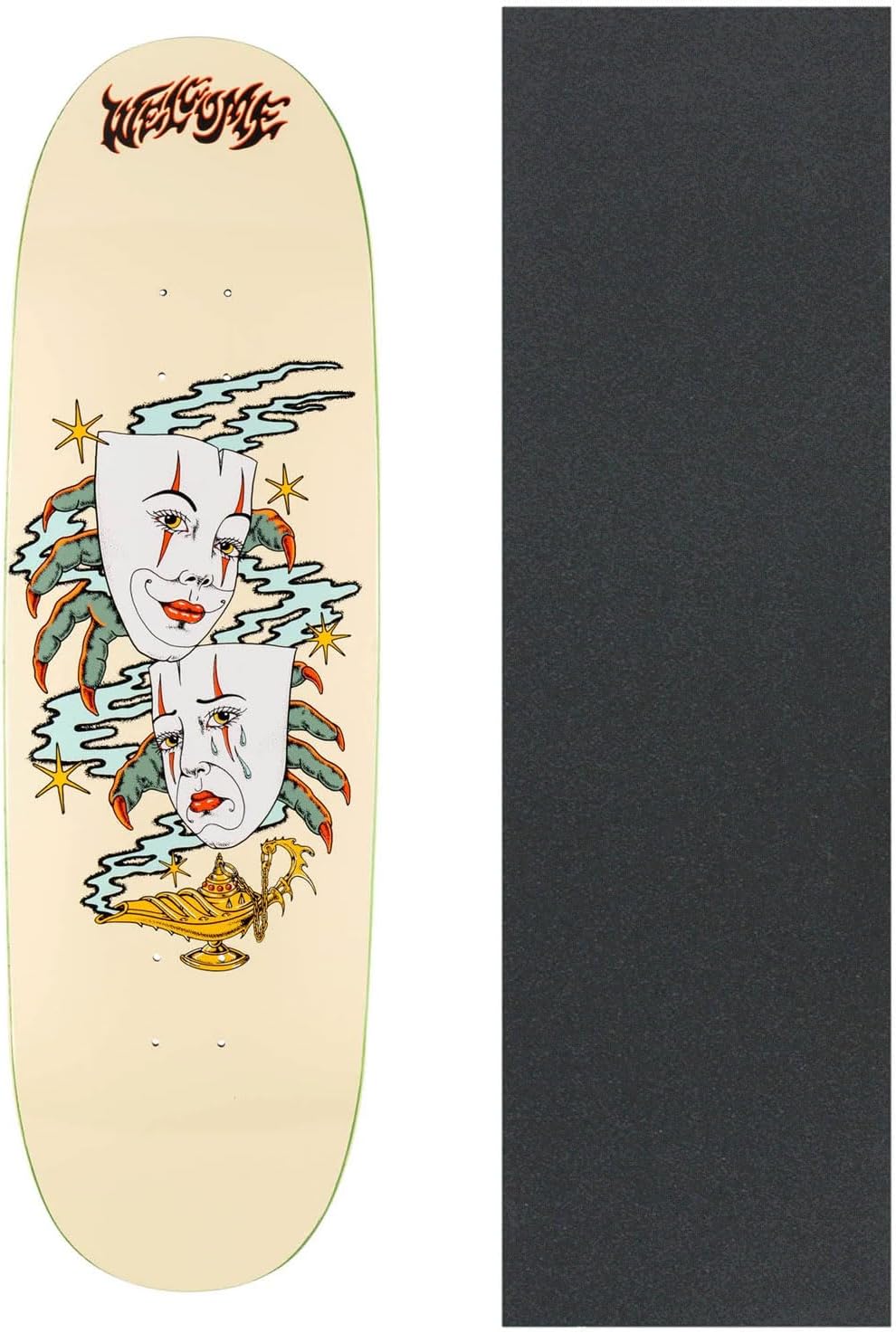 Welcome Skateboard Deck Wish on Boline 2.0 Egg Bones 9.5" x 33" with Grip