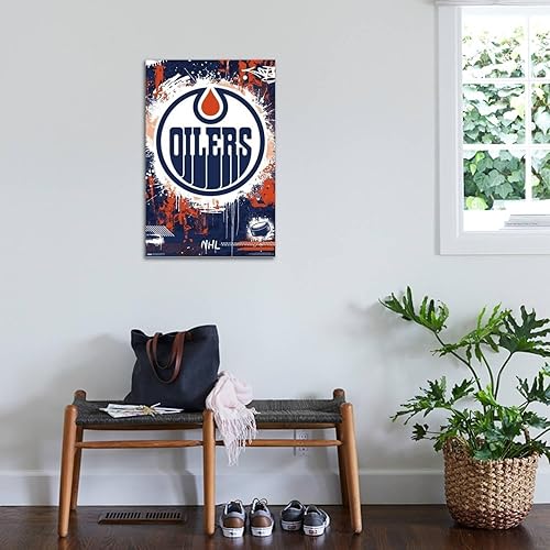 Miniatura 6 de Trends International NHL Edmonton Oilers - Maximalist Logo 23 Canvas Wall Poster