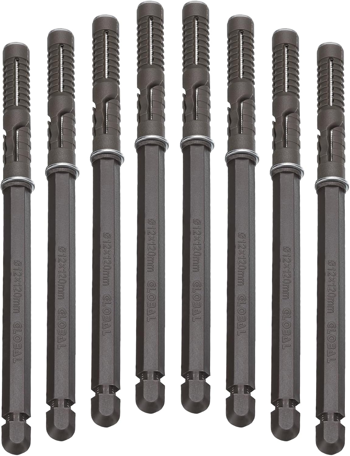 uxcell 8 Pcs Floating Shelf Brackets 9/16" x 6" Invisible Shelf Brackets with Screws for Floating Wood Shelves, Iron (Silver Tone + Brown)