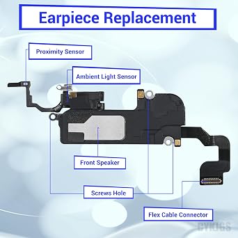 لأجهزة iPhone 12 Pro Max Ear Speaker استبدال OEM Repair Kit Front Earpiece Module مع مستشعر الضوء المحيط موصل أدوات التثبيت A2342 A2410 A2411 A2412