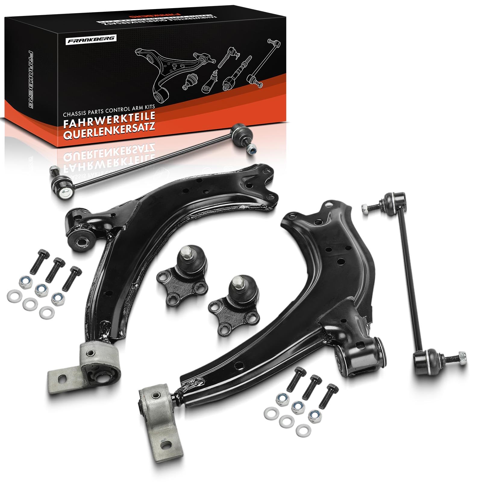 Frankberg 6x Kit de Bras de Suspension Avant Gauche Droite Compatible avec Xsara N1 Partner Combispace 5 G Xsara Coupé N0 Xsara Break N2 Partner Camionnette/MPV 5 G Remplacer# 3520H5