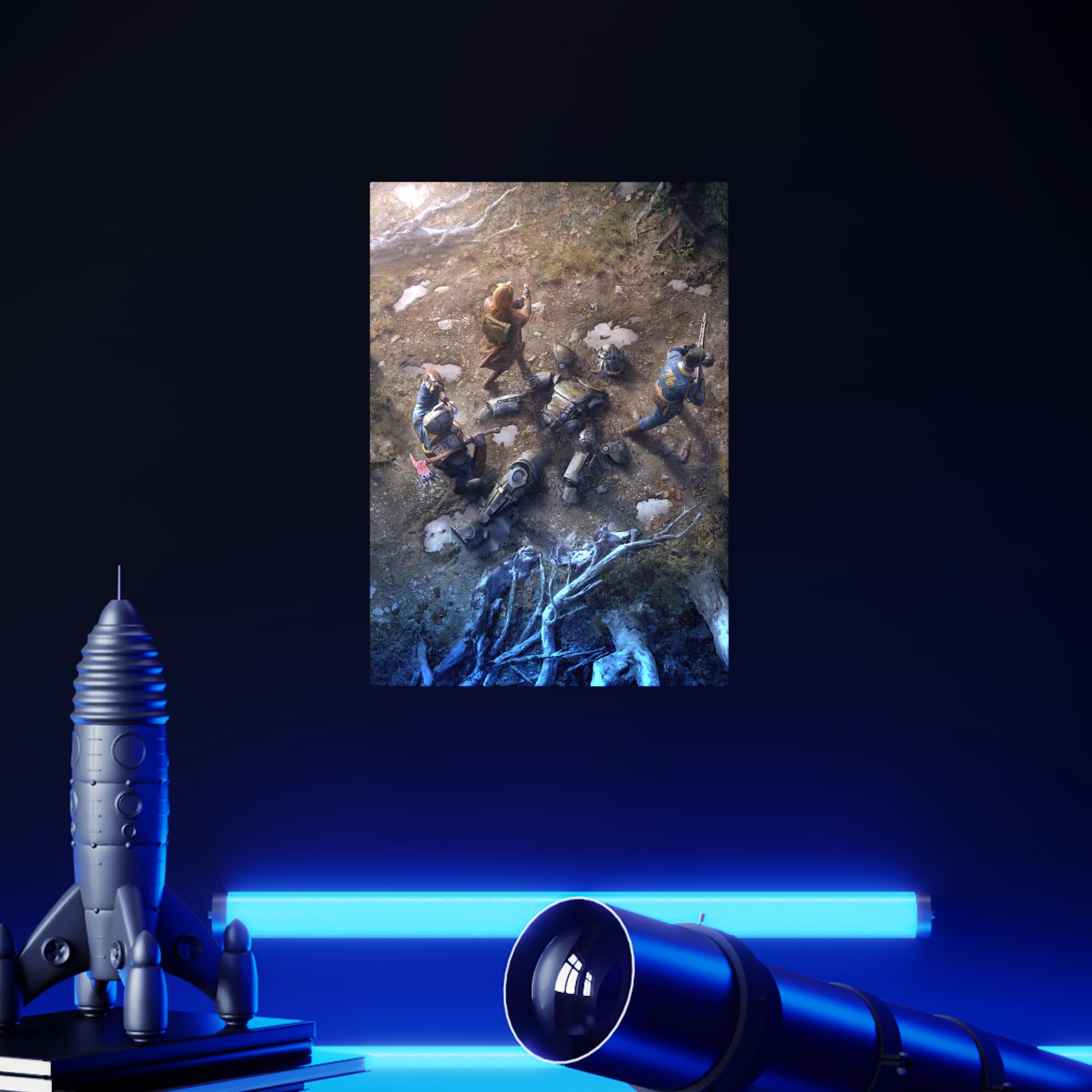 Displate - Poster In Metallo - Montato a Magnete - Fallout - Wastelanders