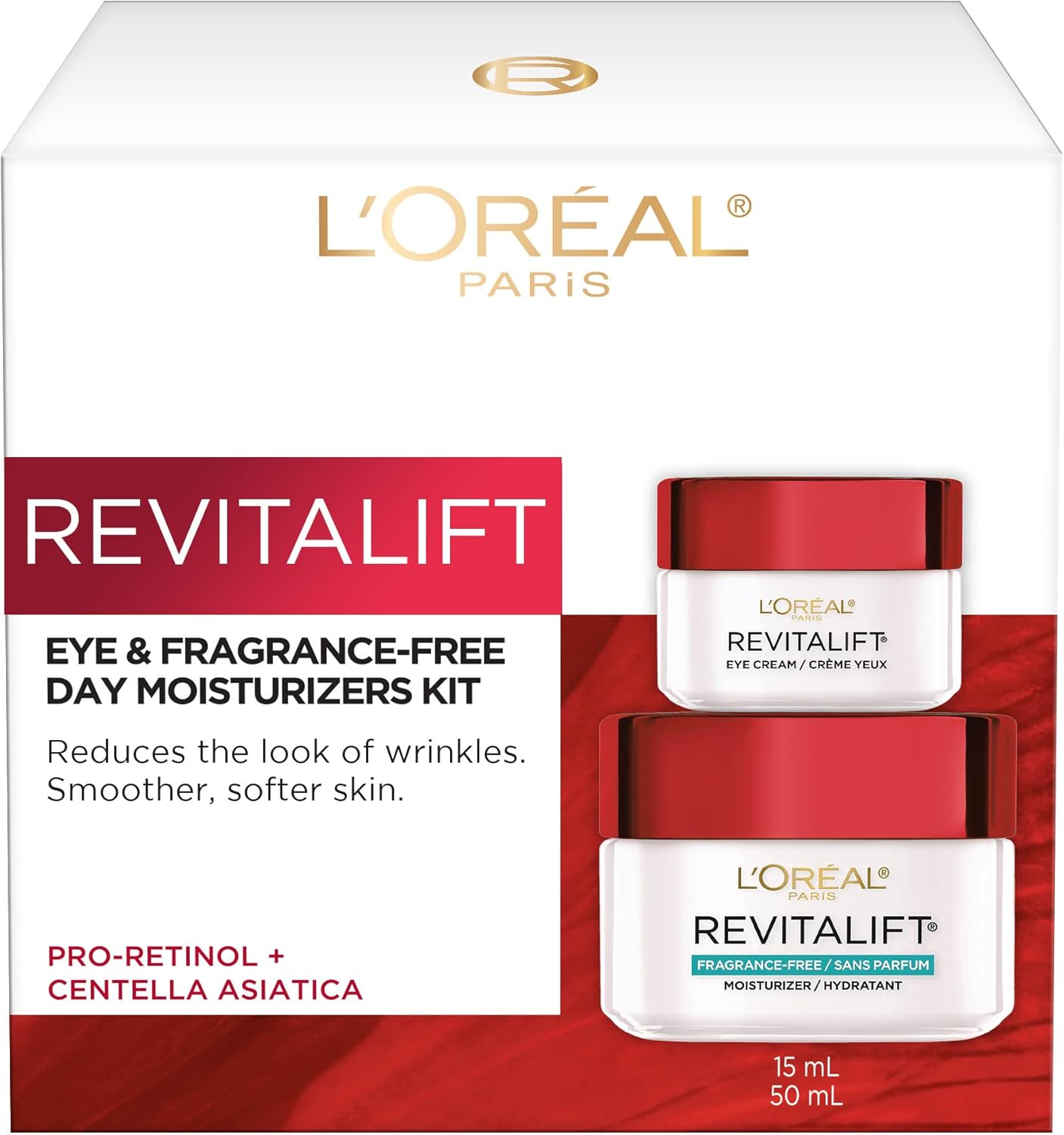 L'Oréal Paris Day Moisturizer FragranceFree + Eye Cream Kit