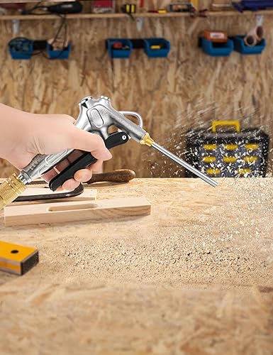 Miniatura 4 de SAFELIFE Pistola de soplado de aire industrial con extensión, herramienta de accesorio de compresor de aire neumático, limpieza de polvo y pistola