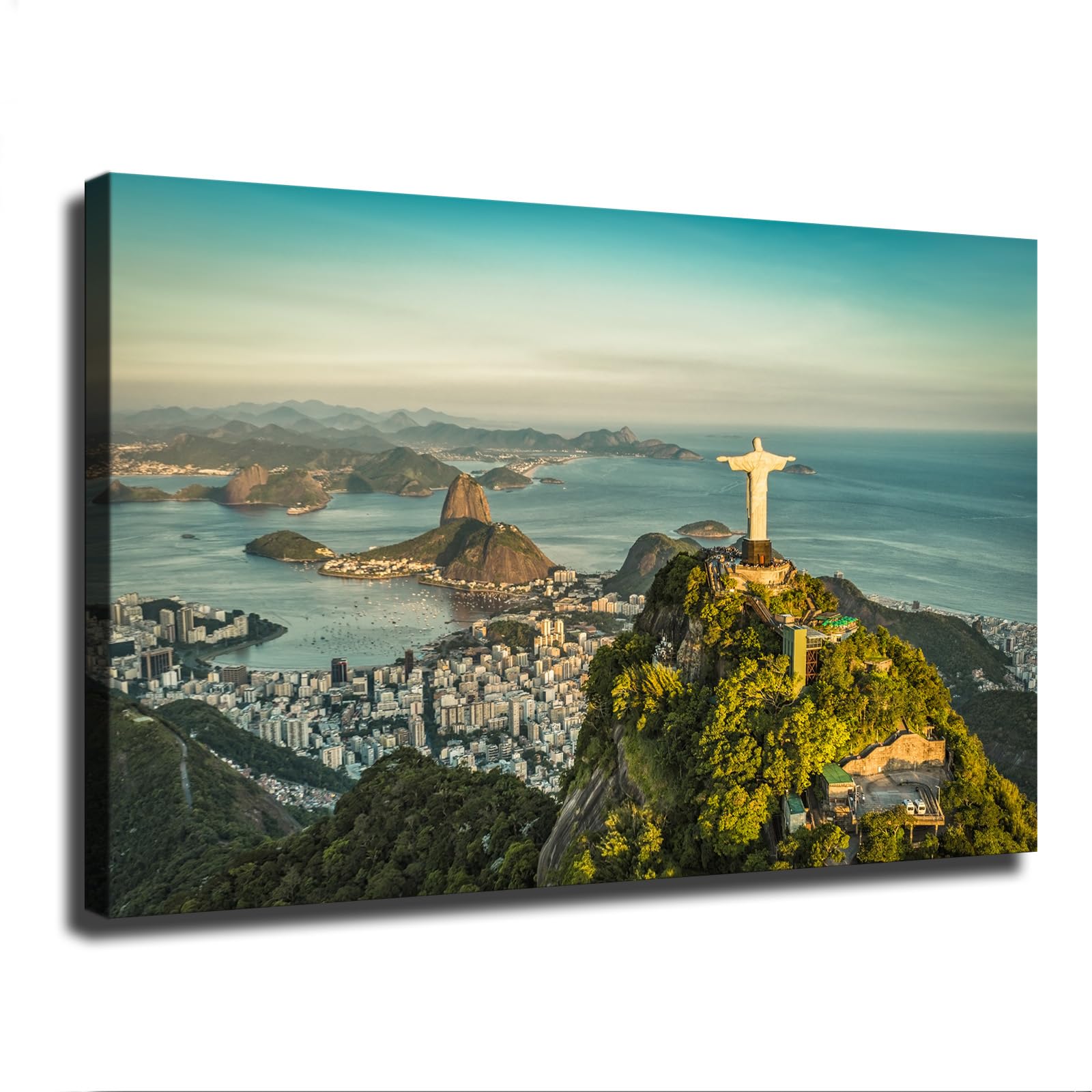 Christ The Redeemer Poster Picture HD Printing Modern Home Bedroom Wall Art Kitchen Office Decoration (Framed,20×30inch)