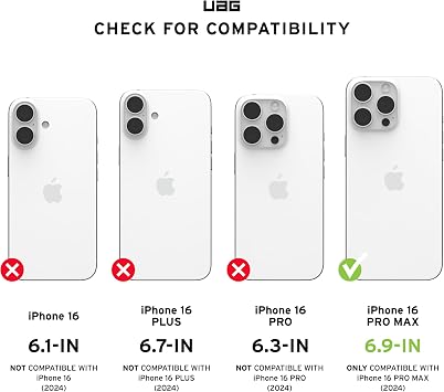 URBAN ARMOR GEAR iPhone 16 Pro Max Case 6.9 inch Monarch Pro Carbon Fiber Compatible with MagSafe Charger Heavy Duty Rugged Protective Case + Magnetic Ring Kickstand (Black)
