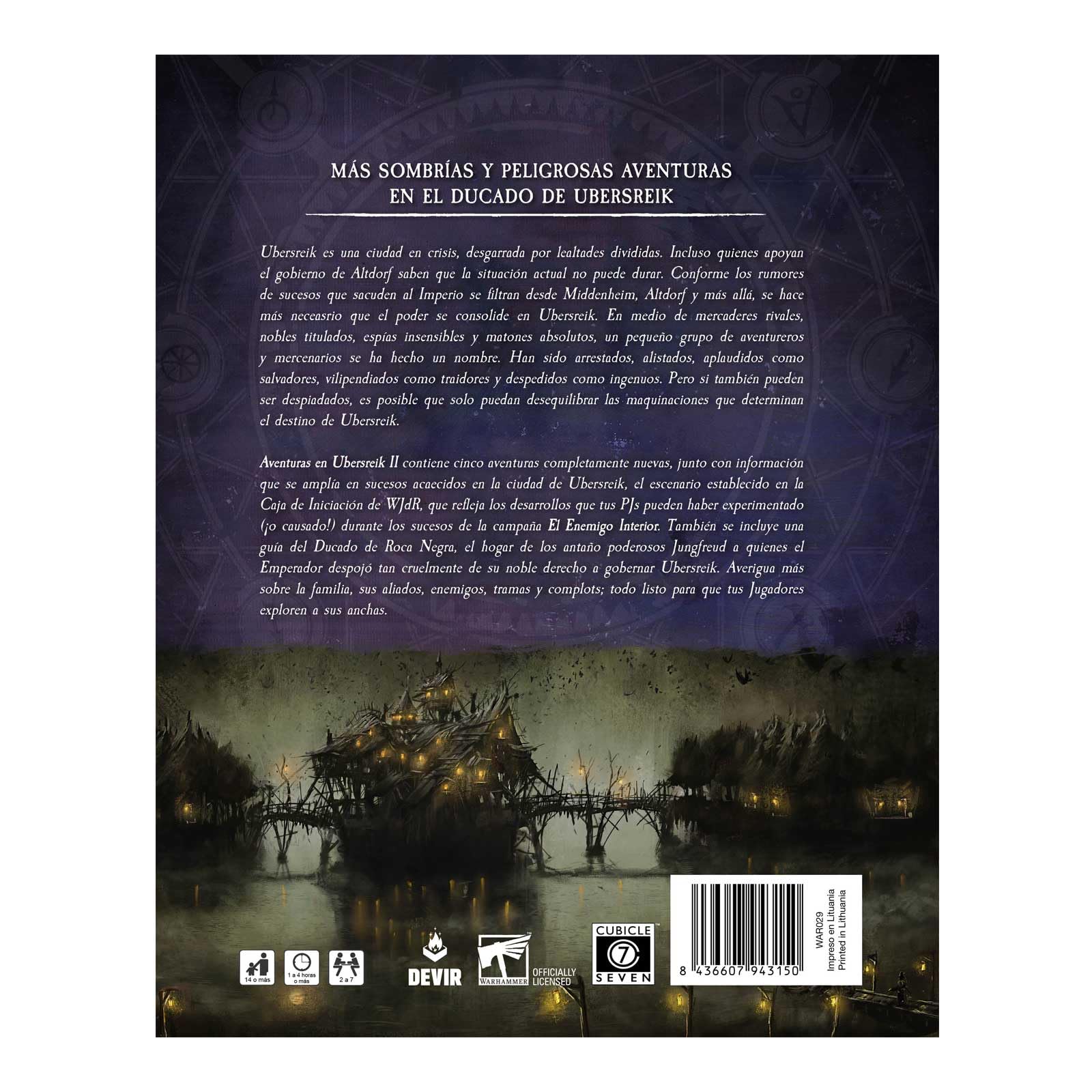 Devir - Warhammer: Aventuras en Ubersreik II – Juego de Rol de Fantasía Épica, Campaña de Aventuras, Mazmorras y Estrategia en el Imperio (WFAVUBER2)
