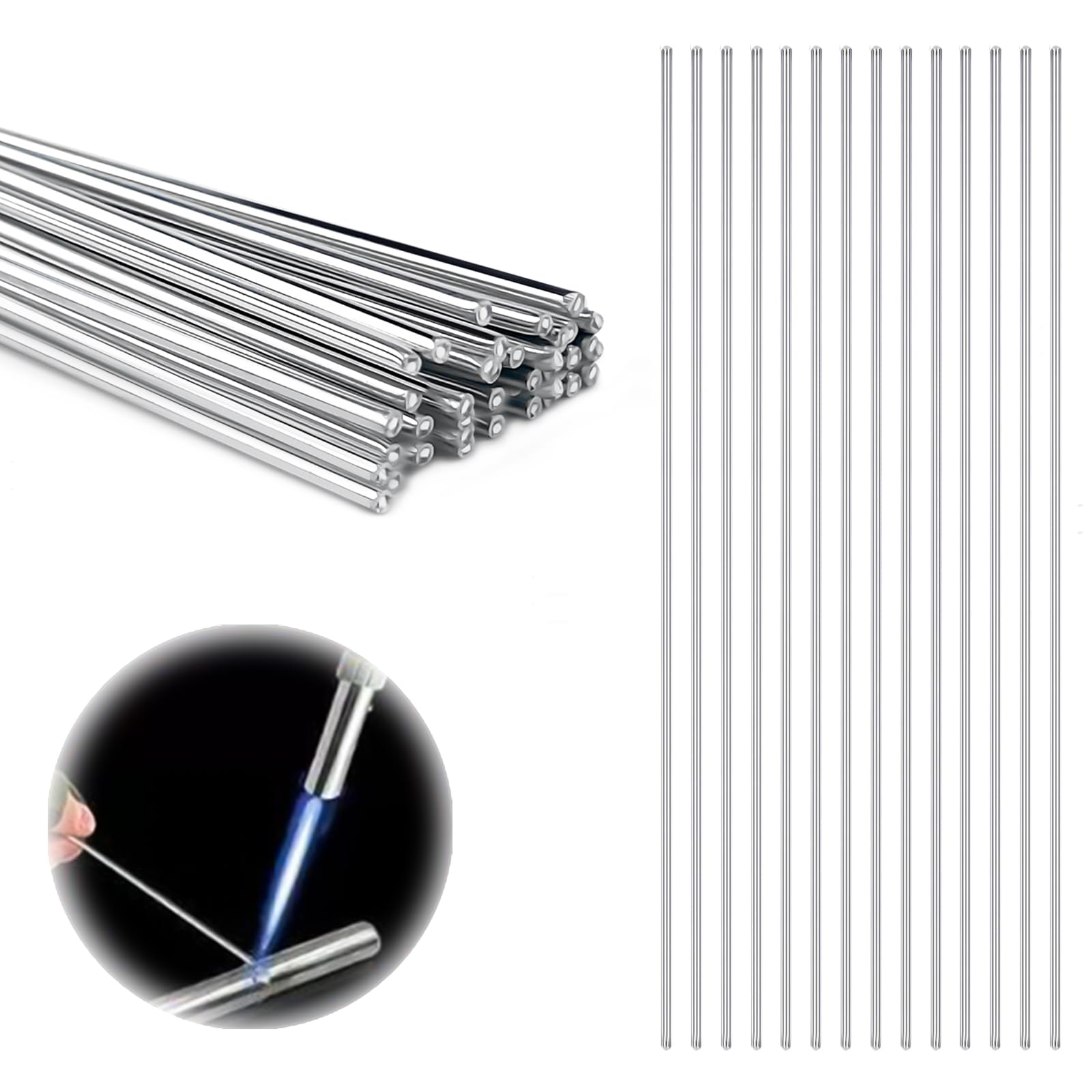 Baguette de soudure Pas besoin de poudre 10/20/30 pièces baguette de soudage universelle cuivre aluminium fer acier inoxydable fil fourré baguette de soudage électrode de fil de soudure (Size : 20pcs