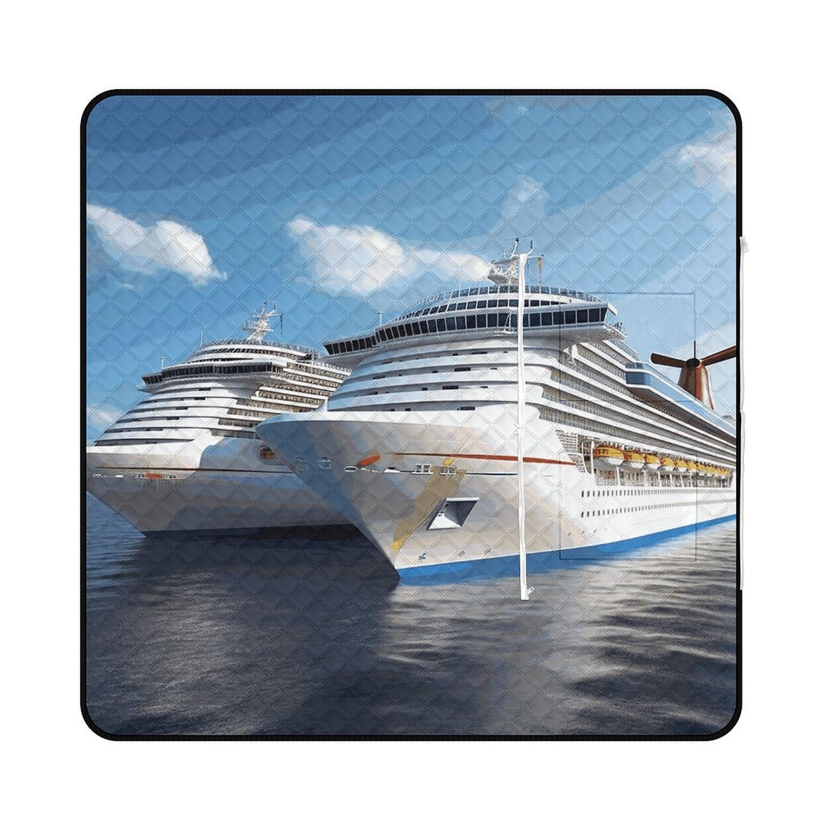 Manta de picnic y playa, manta familiar portátil grande para picnic, crucero, impresa, plegable, duradera, manta de picnic para playa, camping, césped, parque, accesorios