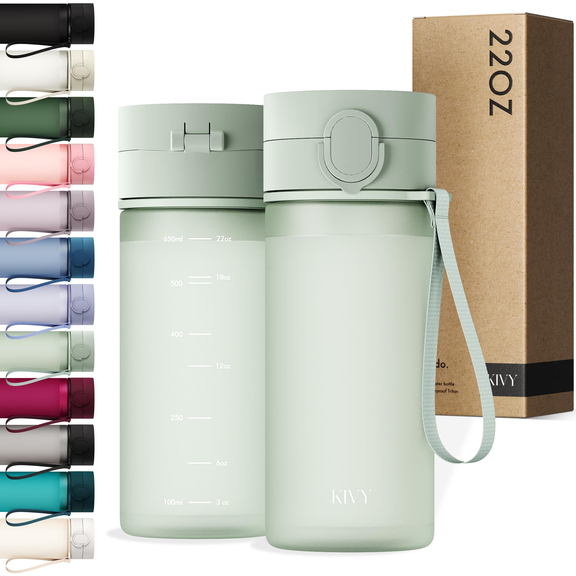 KIVY Tritan Botella de Agua 1.5L [IRROMPIBLE] - Water Bottle Sin BPA para Gimnasio, Gym & Deporte - Garrafa Reutilizable de Plástico Apto Lavavajillas - Cantimplora Deportiva, Oficina y Escuela — view 18