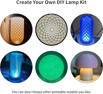 3D Printer Part Craetive DIY LED Lamp Kit(Button-Control): Only Hardware Accessories - Multicolour Energy-efficient Custom Lighting Project for Nightlight Models