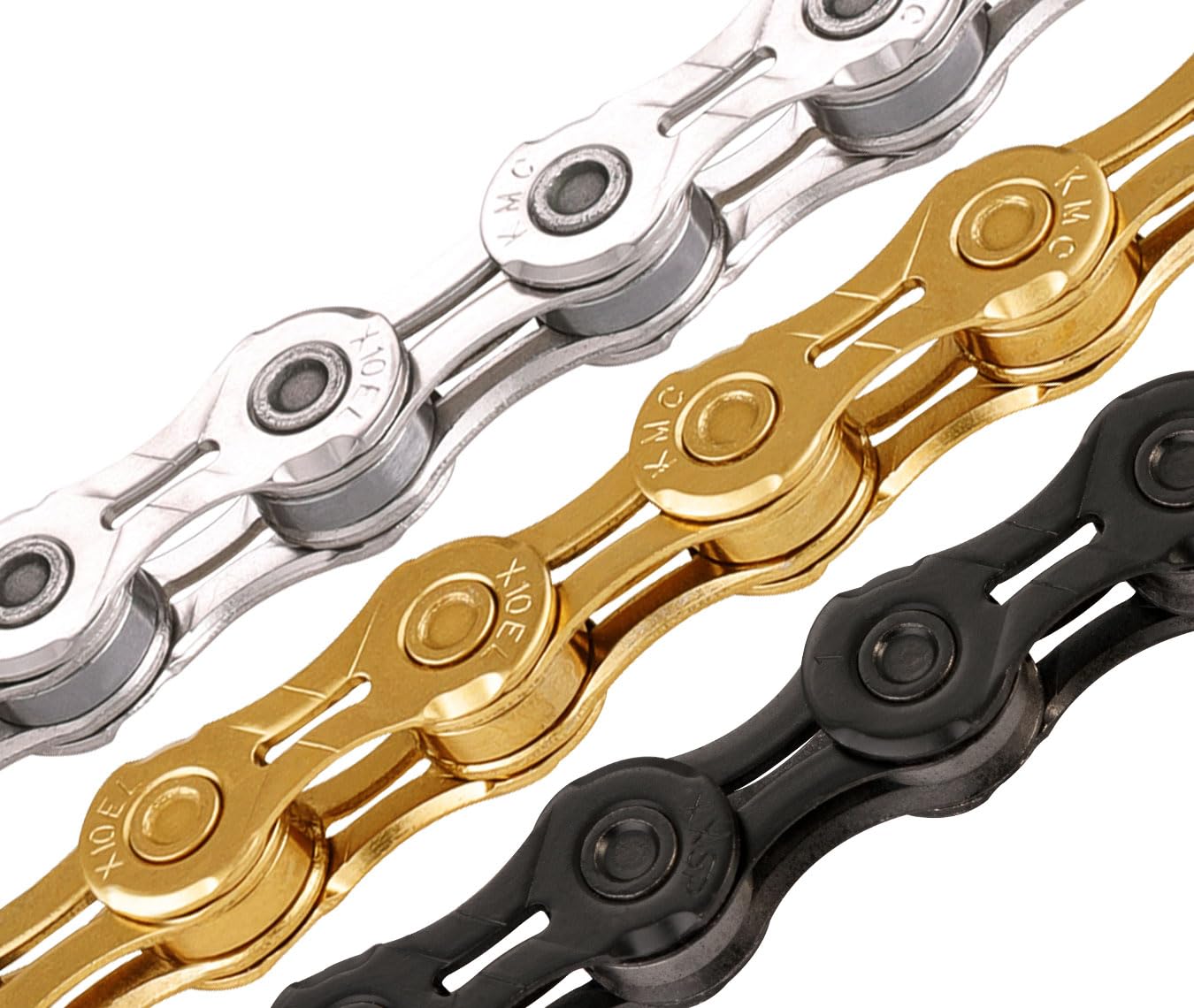 KMC X10el Chain, Catena Unisex Adulto, Gold, 1/2" x 11/128"