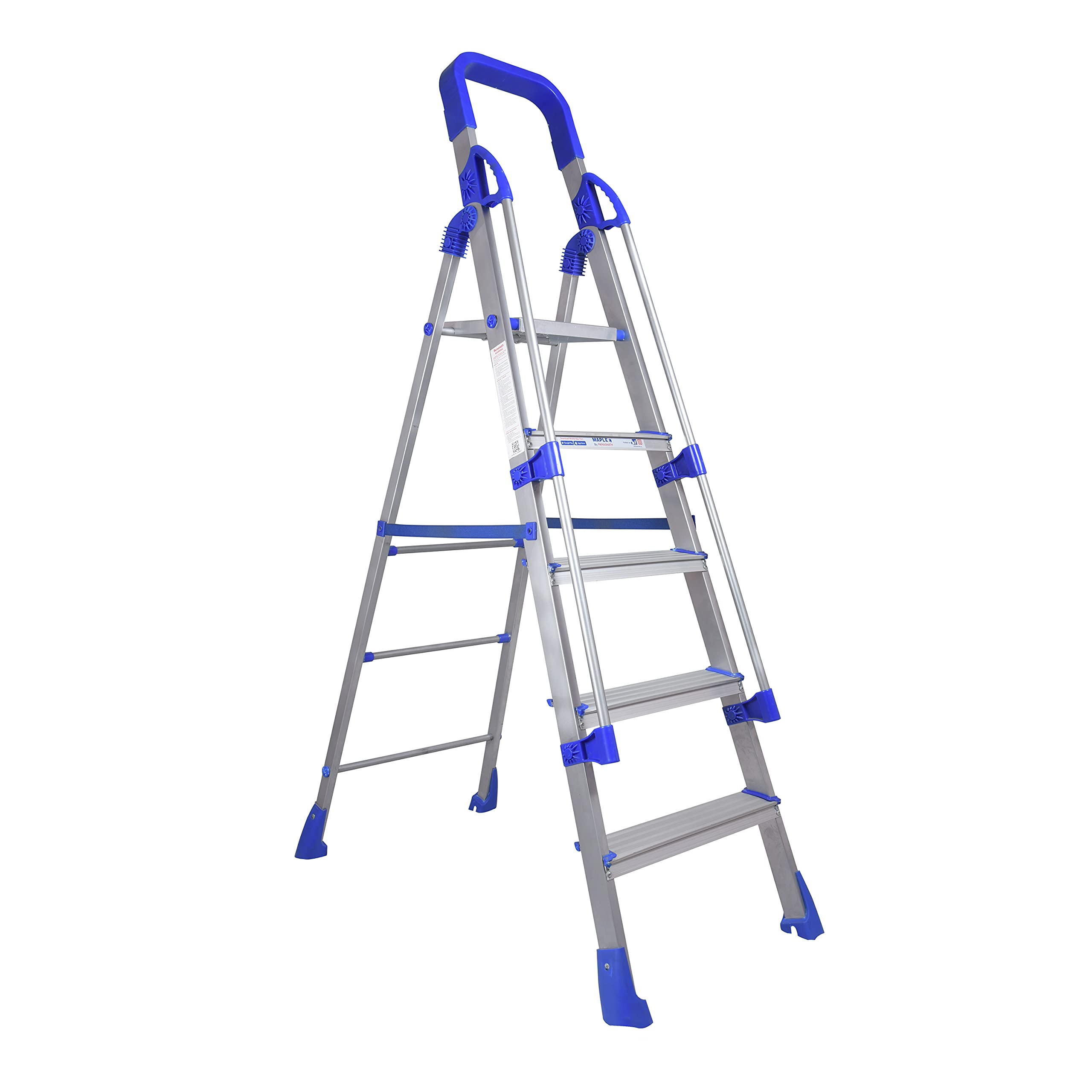 PARASNATH 5 Step Railing Maple Ladder Blue Silver Colour Step Ladder Mild Steel Ladder with Aluminium Steps Ladder for Home - Made in India (B07C919C2B) Amazon Price History, Amazon Price Tracker