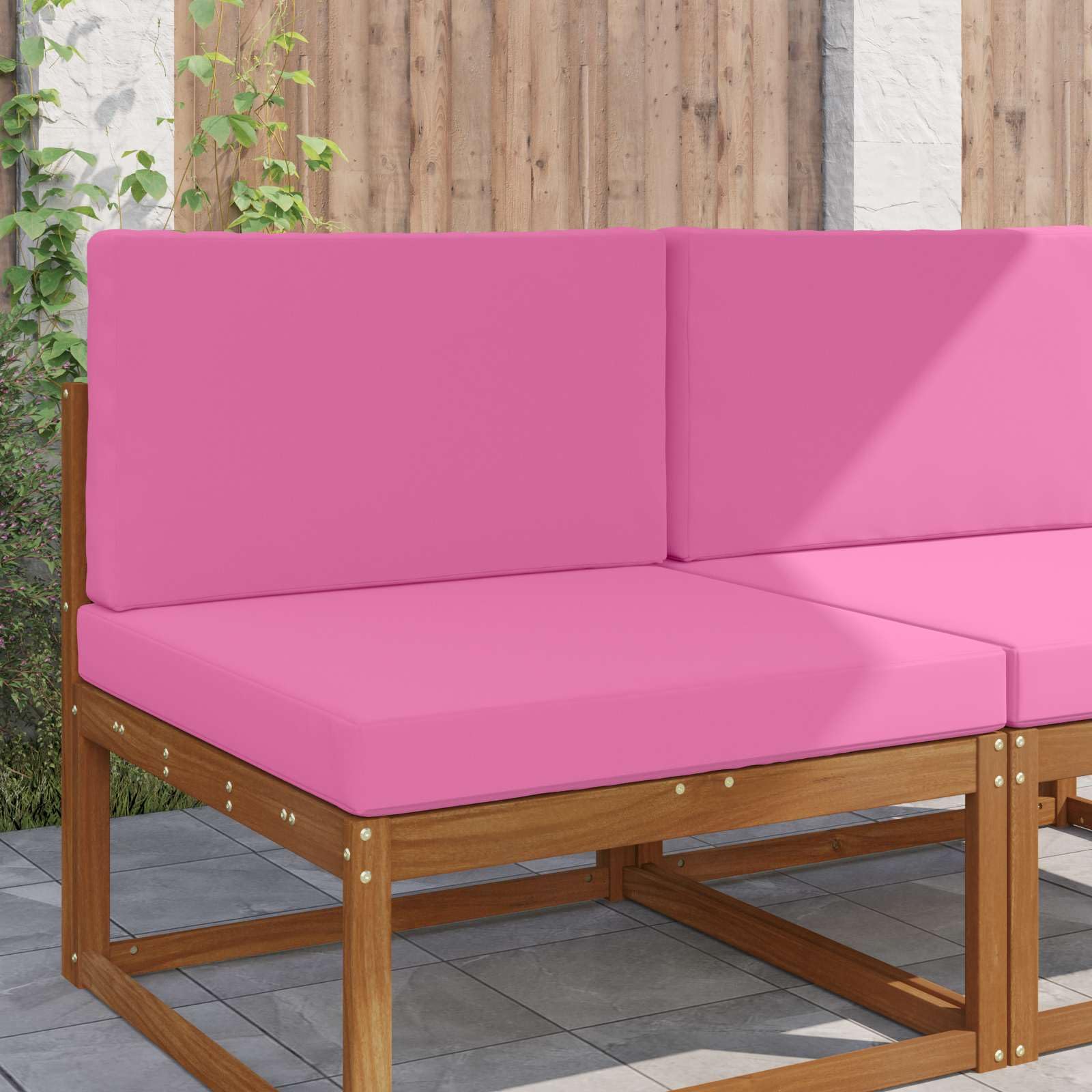 Coussin de canapé extérieur lavable et antidérapant rose 80 x 80 x 8 cm
