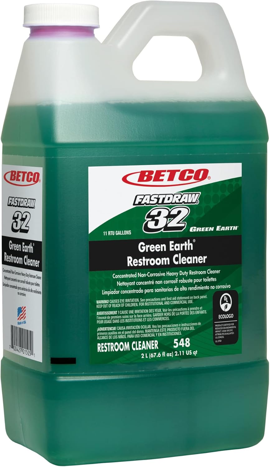 Betco® Green Earth® Restroom Cleaner, 2 Liters, Case Of 4 Bottles