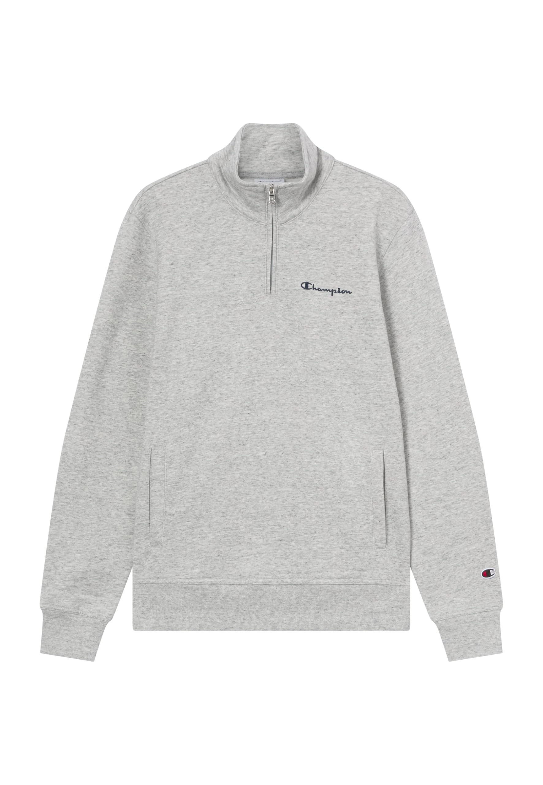 Champion Core Heritage Men Half Zip Sweatshirt, Light Grey