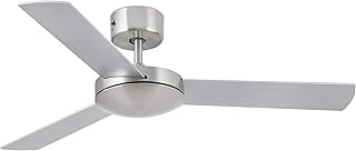 Faro Barcelona 33604 - Mini Mallorca Ventilateur de Plafond Nickel Mat