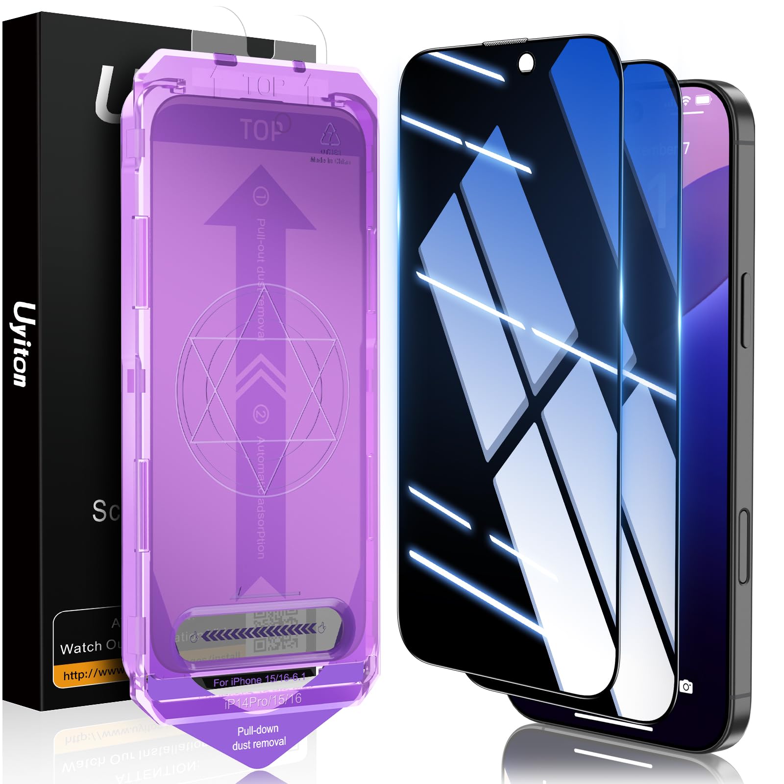 Protection écran Iphone 12 Protection écran Anti-espion IPhone 12/12 Pro - Verre Trempé 9H - Lot De 2 - Compatible Coque Ecran Protection Iphone 12