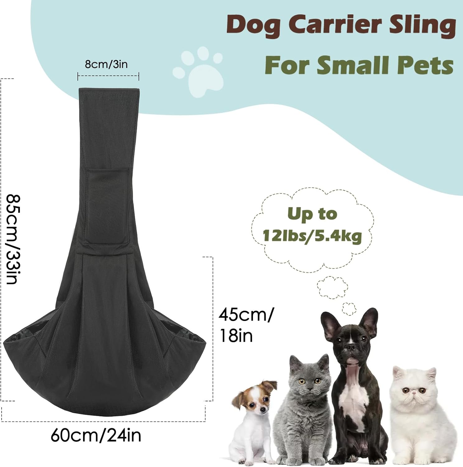 Carry Your Pup in Style: A Review of the Pawaboo Small Dog Sling Carrier