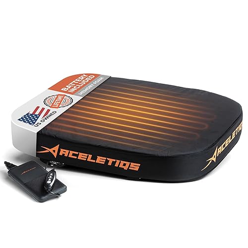 ACELETIQS Portable Heating Pad Stadium Seat Cushion for Bleachers |