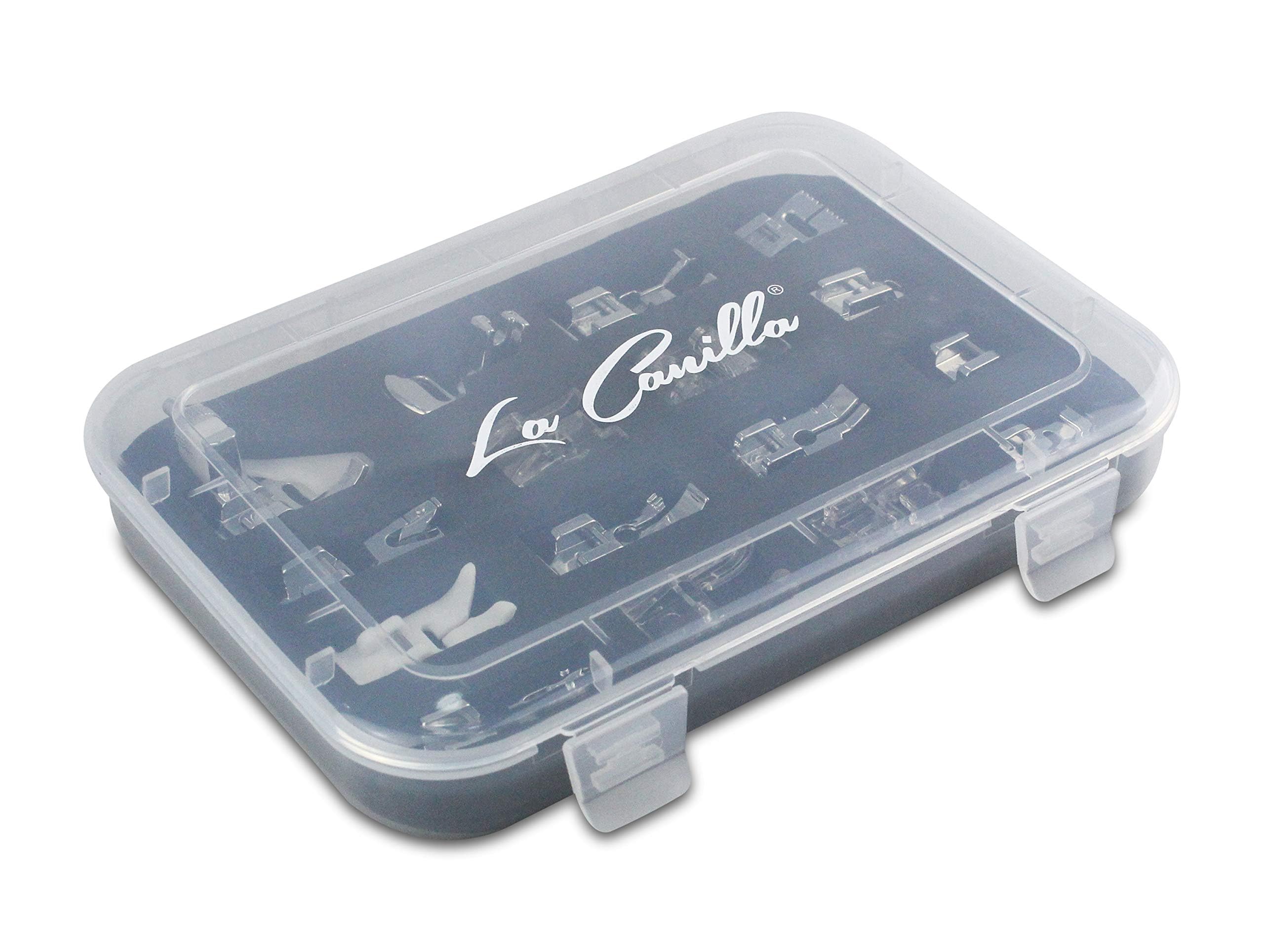 La Canilla ® - Piedini Macchina da Cucire Kit Di 16 Pezzi Piedino Universale Per Macchine Da Cucire Necchi, Singer, Brother, Janome, Elna, Juki, Lidl, Ikea