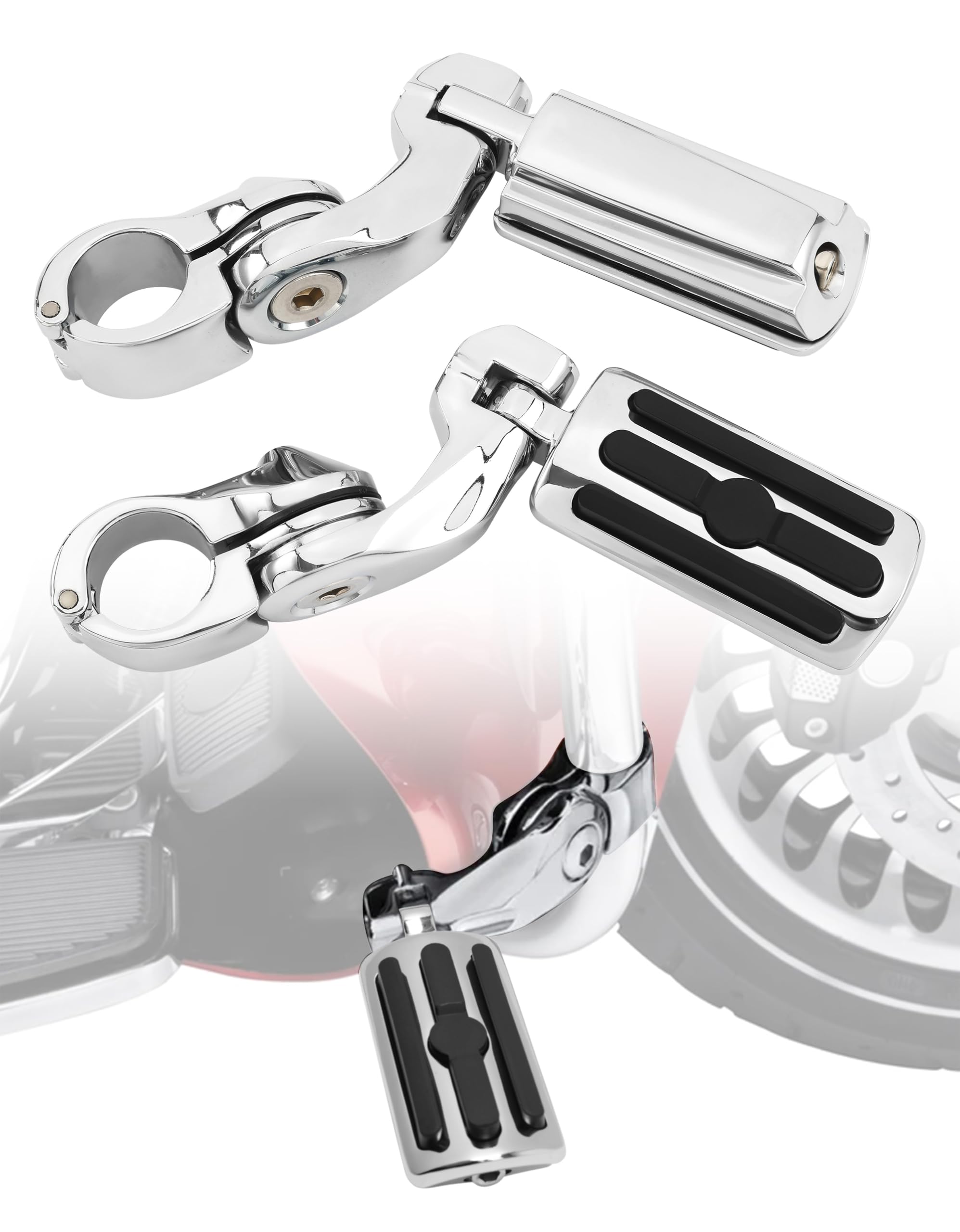 TCMT Clavijas de Carretera para Harley Touring Road King Street Glide Road Electra Softail Sportster Dyna Con Protectores de Motor de 1.25 Pulgadas