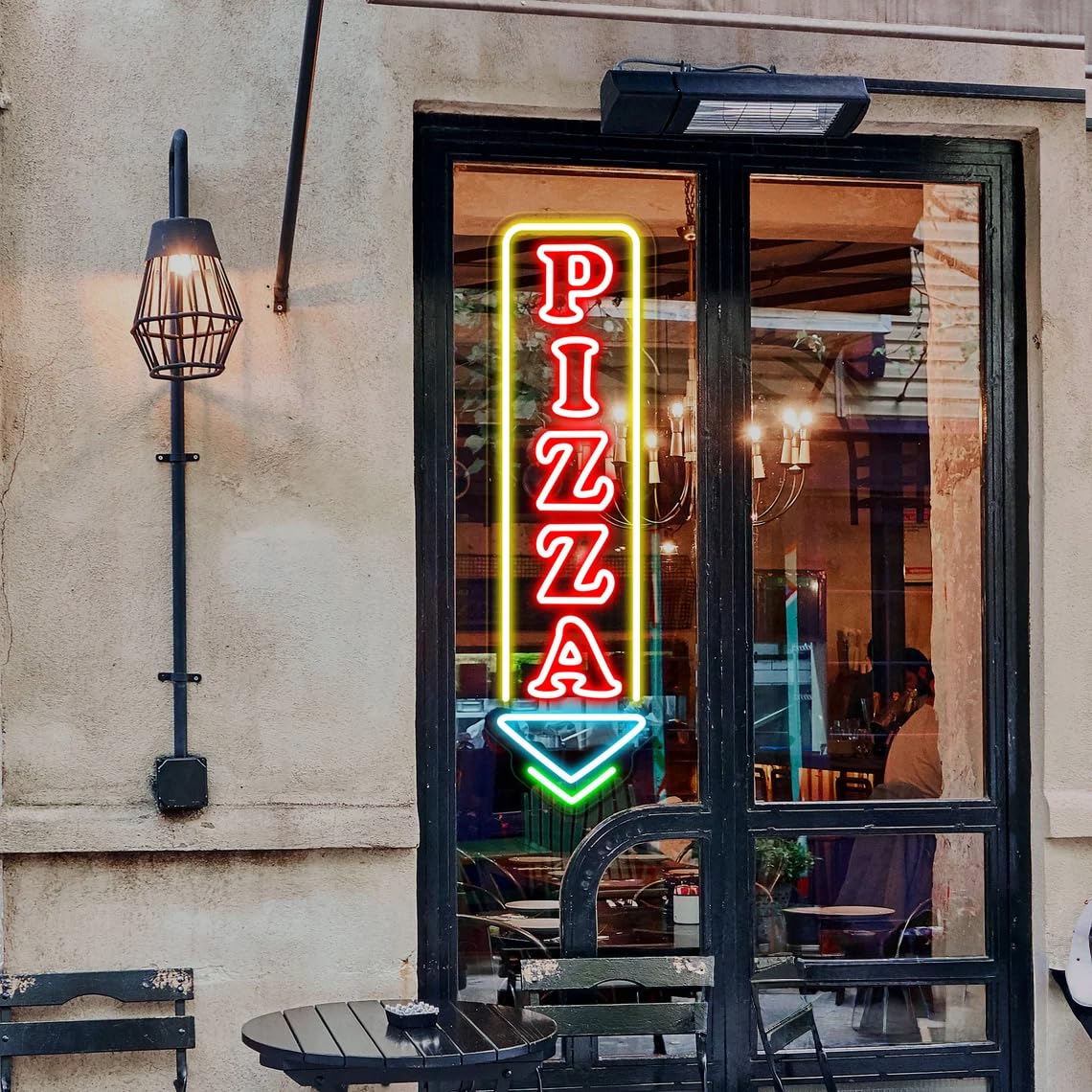 Pizza Arrow Neon Sign, Custom Pizza Restaurant LED Neon Light Fast Food Home Wall Decor Personalized Bar Kitchen Party Open Welcome Sign