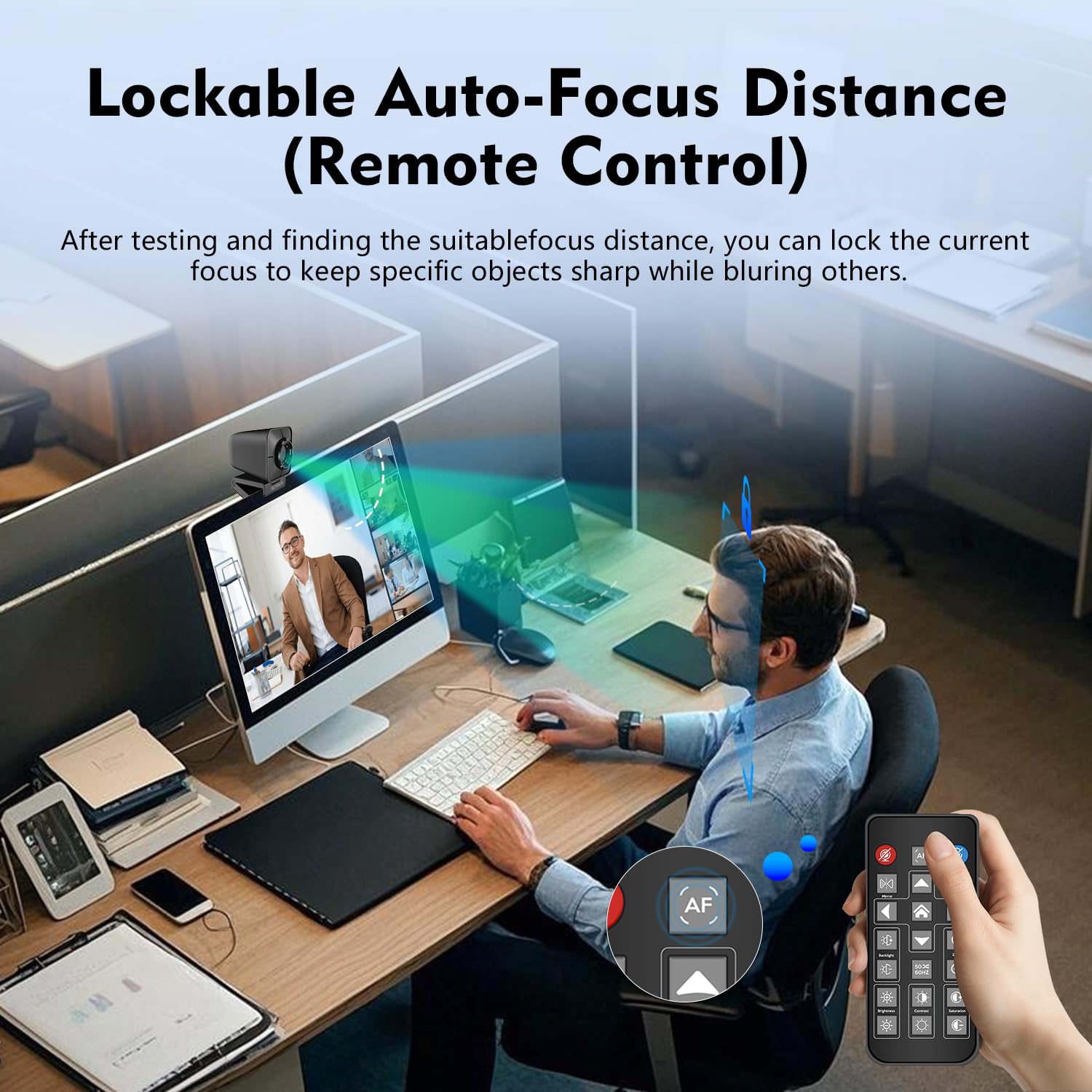 TOALLIN Cámara web 4K para transmisión, control remoto, sensor de 1/2.5 pulgadas y 12 MP, enfoque automático PDAF, micrófonos dobles de reducción de ruido, zoom digital 5X y espejo de imagen, cámara