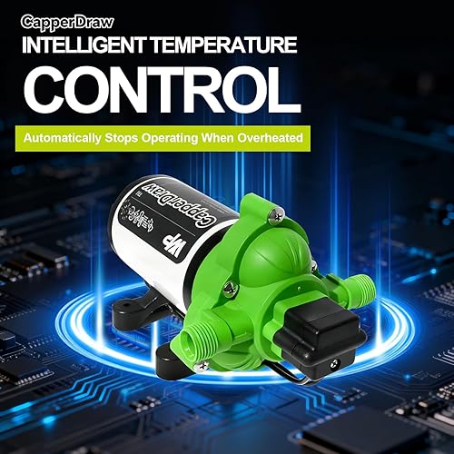 Miniatura 7 de Bomba de presión de agua serie 33 de 110 V CA, bomba de diafragma autocebante de 4.0 GPM 50 PSI, interruptor de presión inteligente para