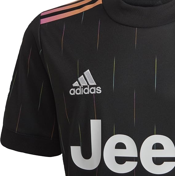adidas Youth Juventus Away Soccer Jersey 21/22 (Small) Black