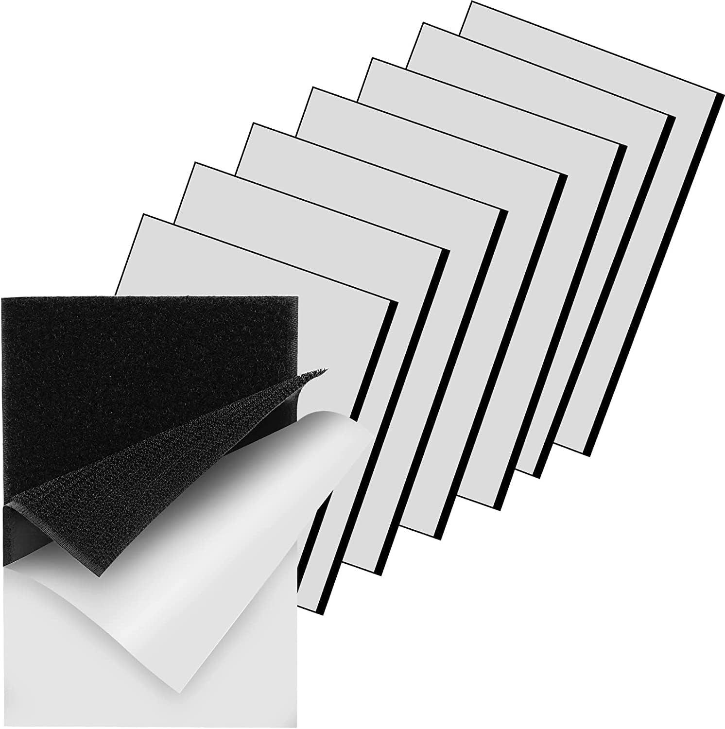 ThxYour 4x6 Inch Hook and Loop Strips, Heavy Duty Tape Strong Back 8 Sets, Industrial Strength Sticky Mounting Tape, Instead of Screws and Holes,