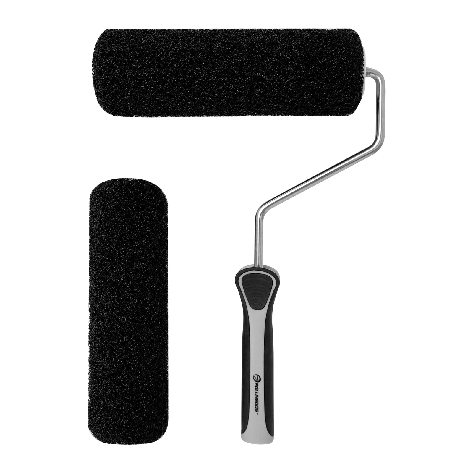 ROLLINGDOG 9" Drywall Compound Roller - 9" Roller Frame with 2PCS Roller Covers,Heavy Duty Drywall Texture Putty Roller Brush for Spreading Wall Compound
